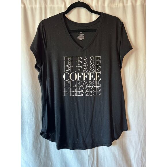 KOHLS Apt 9 Women’s COFFEE PLEASE T-shirt Size XXL - Picture 1 of 2